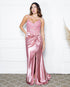 VESTIDO SEREIA LUXO VESTIDO DE FESTA PETRA FINA ROSE P